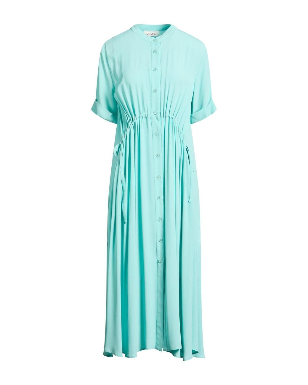 MEIMEIJ Blue Midi Dress Acetate, Silk