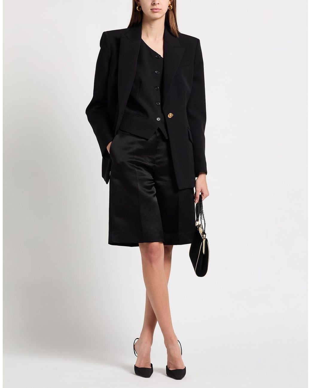 Versace Black Blazer Wool, Elastane