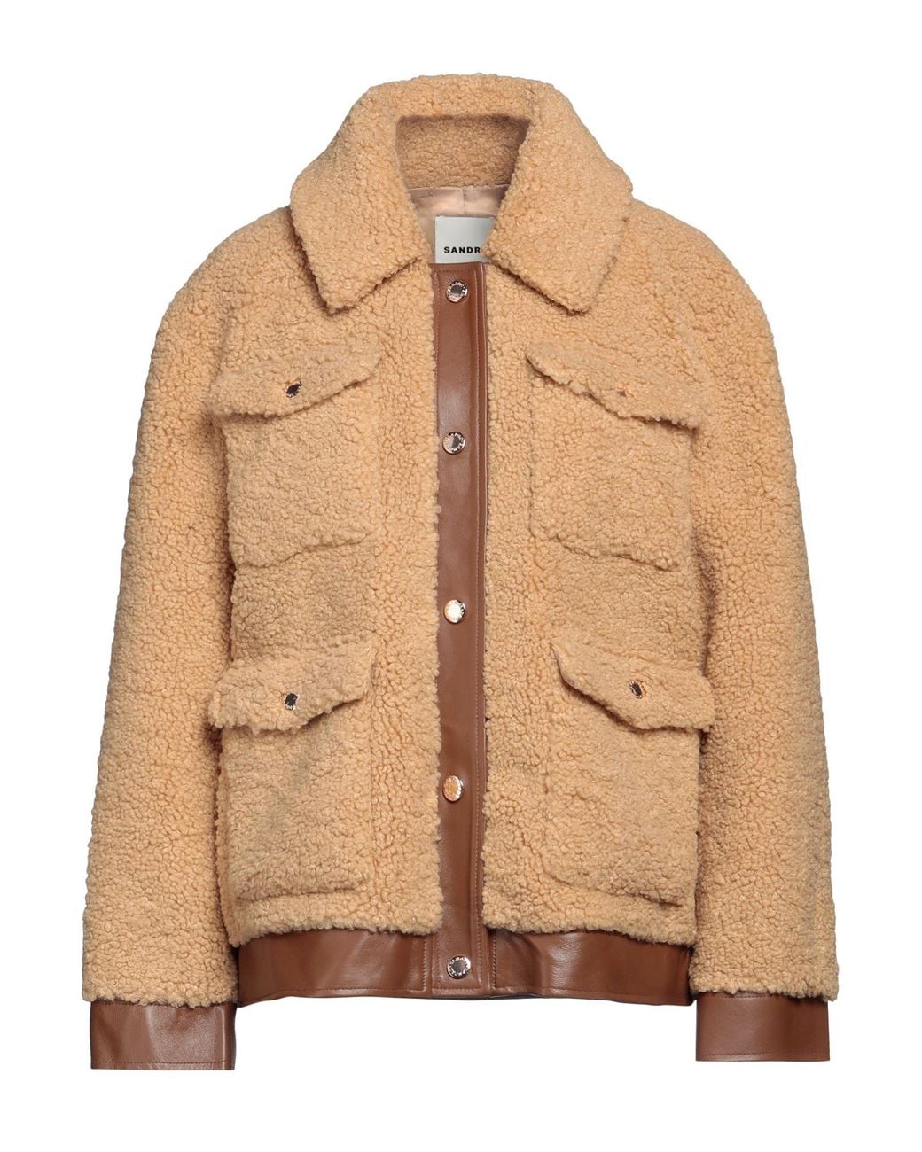 Sandro Brown Shearling & Teddy
