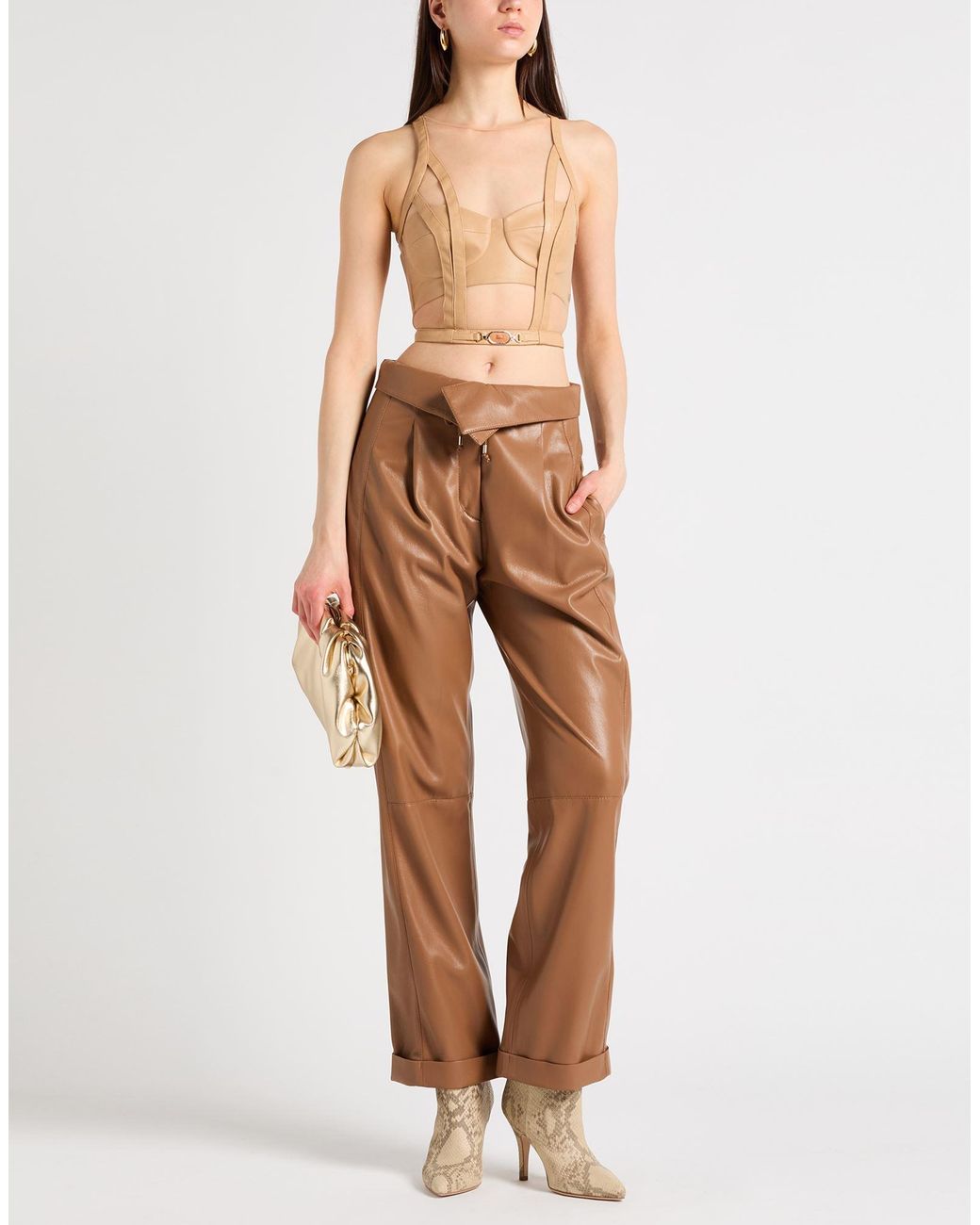 Elisabetta Franchi Natural Top Polyamide, Polyester, Polyurethane