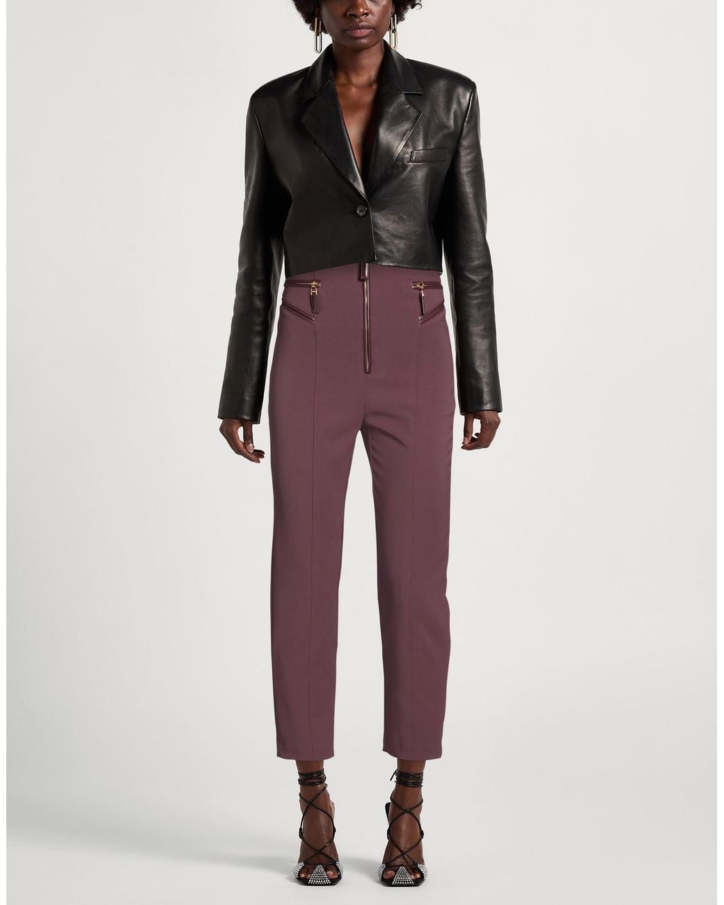 Elisabetta Franchi Purple Trouser
