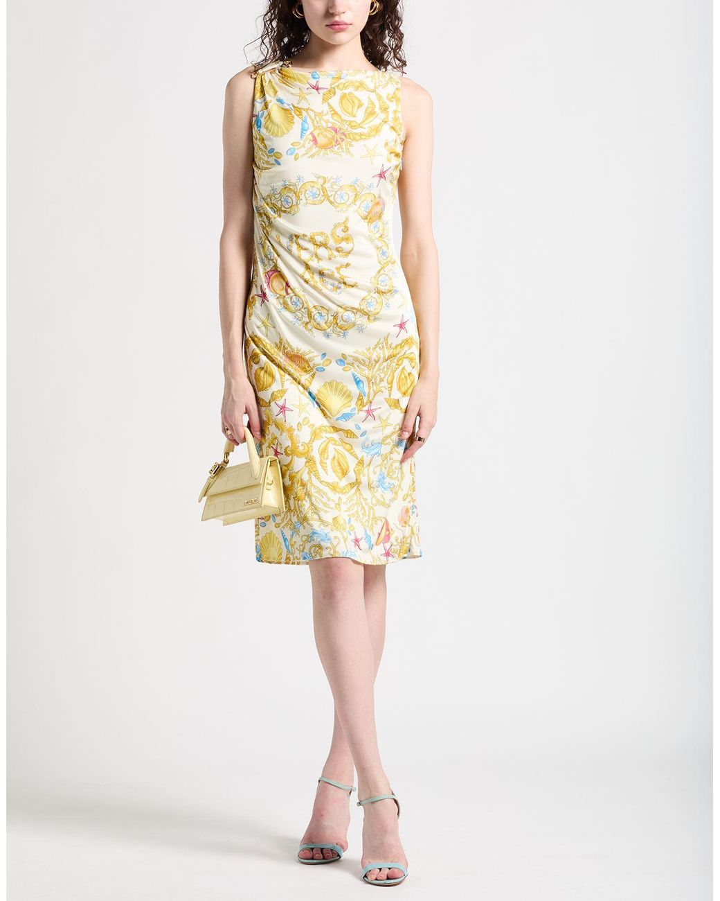 Versace Metallic Midi Dress Viscose