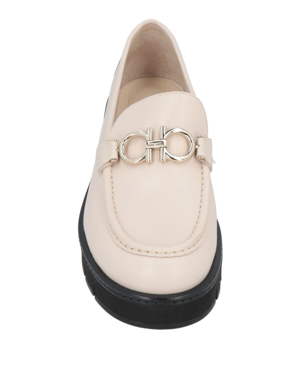 Ferragamo White Loafers