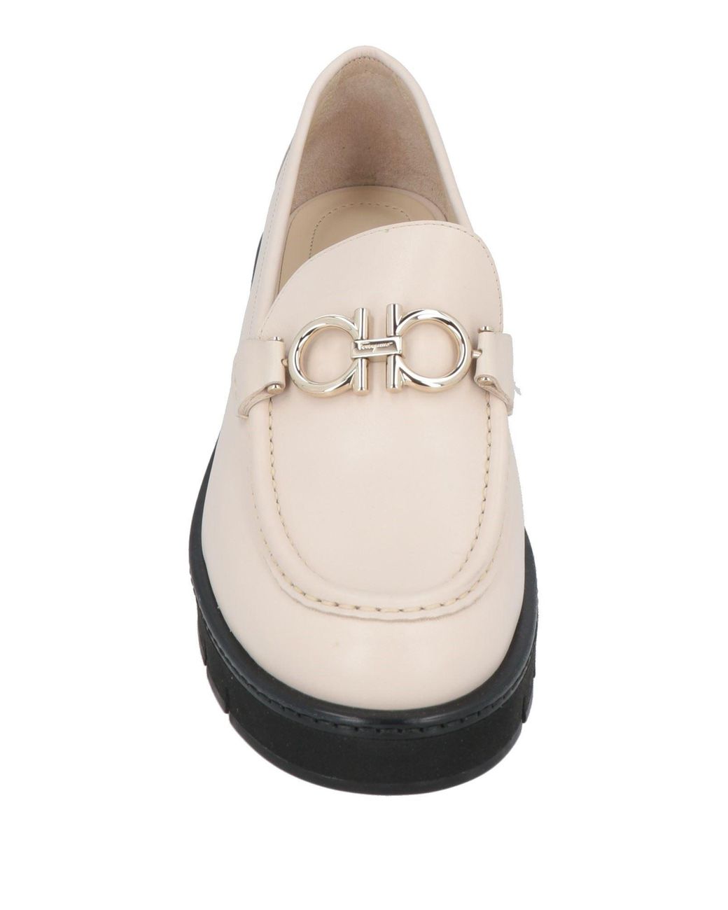 Ferragamo White Loafers