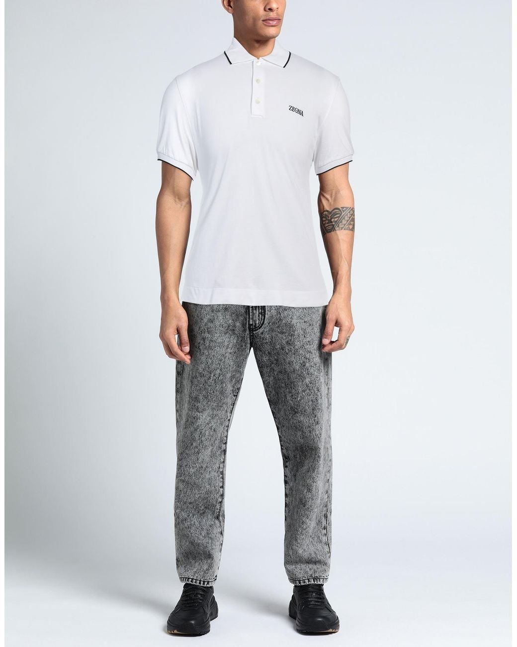 Zegna White Polo Shirt for men