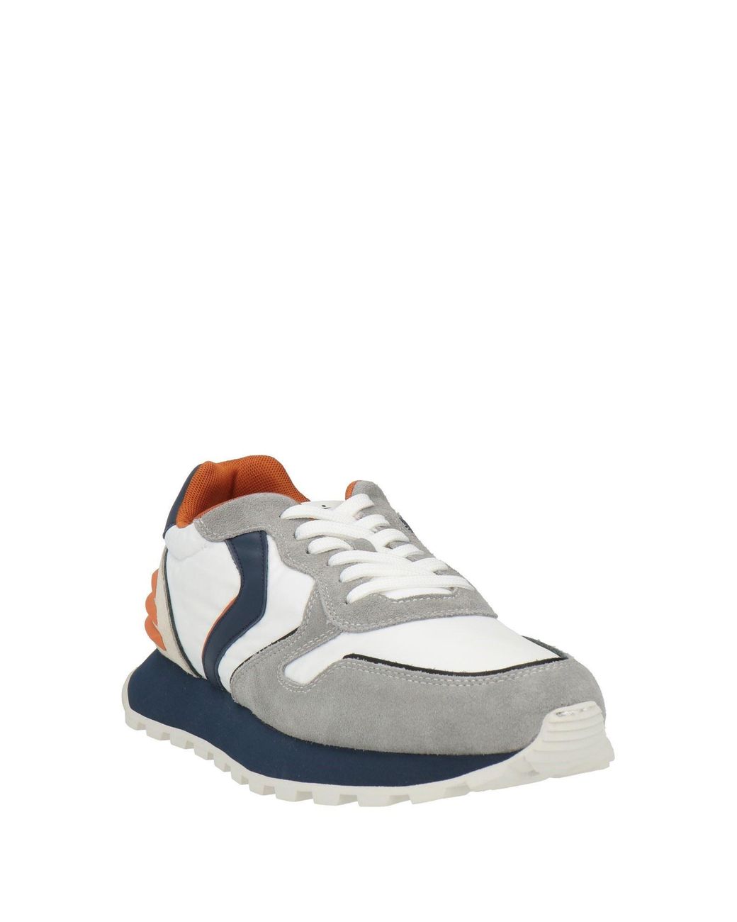 Voile Blanche White Sneakers Leather, Textile Fibers for men
