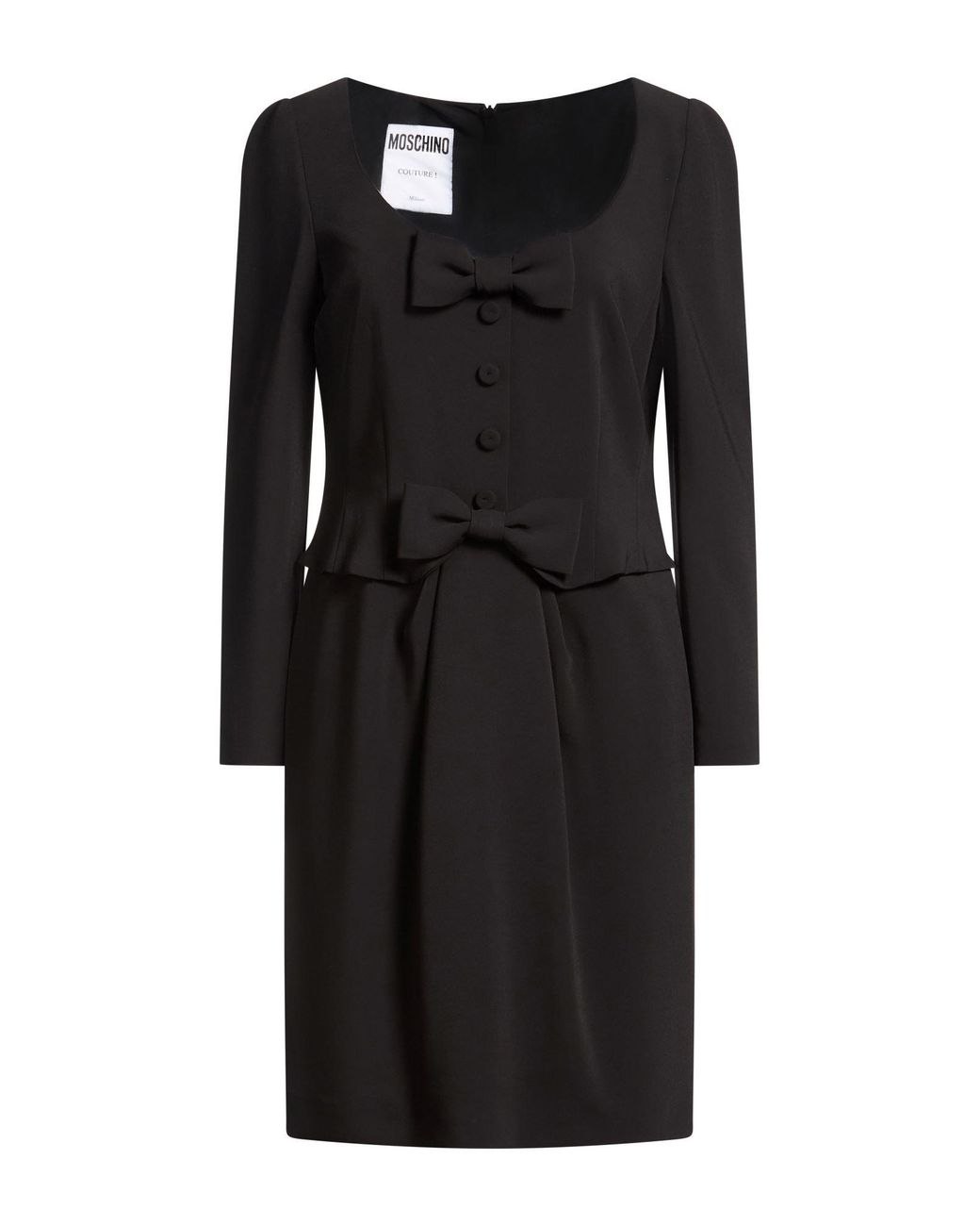 Moschino Black Mini Dress Viscose, Elastane