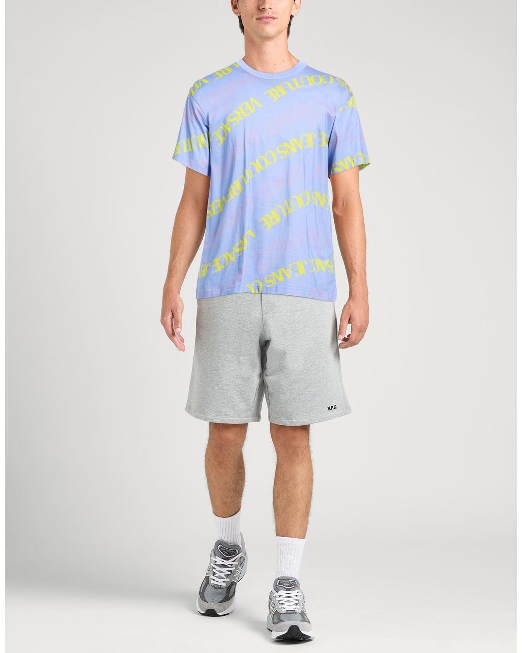 Versace Jeans Couture Blue Light T-Shirt Cotton for men