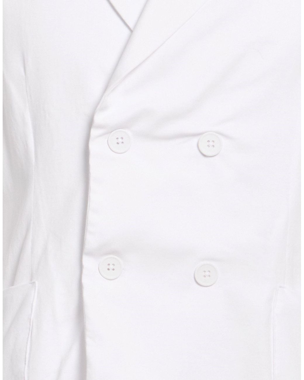 Alpha Studio White Blazer Cotton, Elastane for men