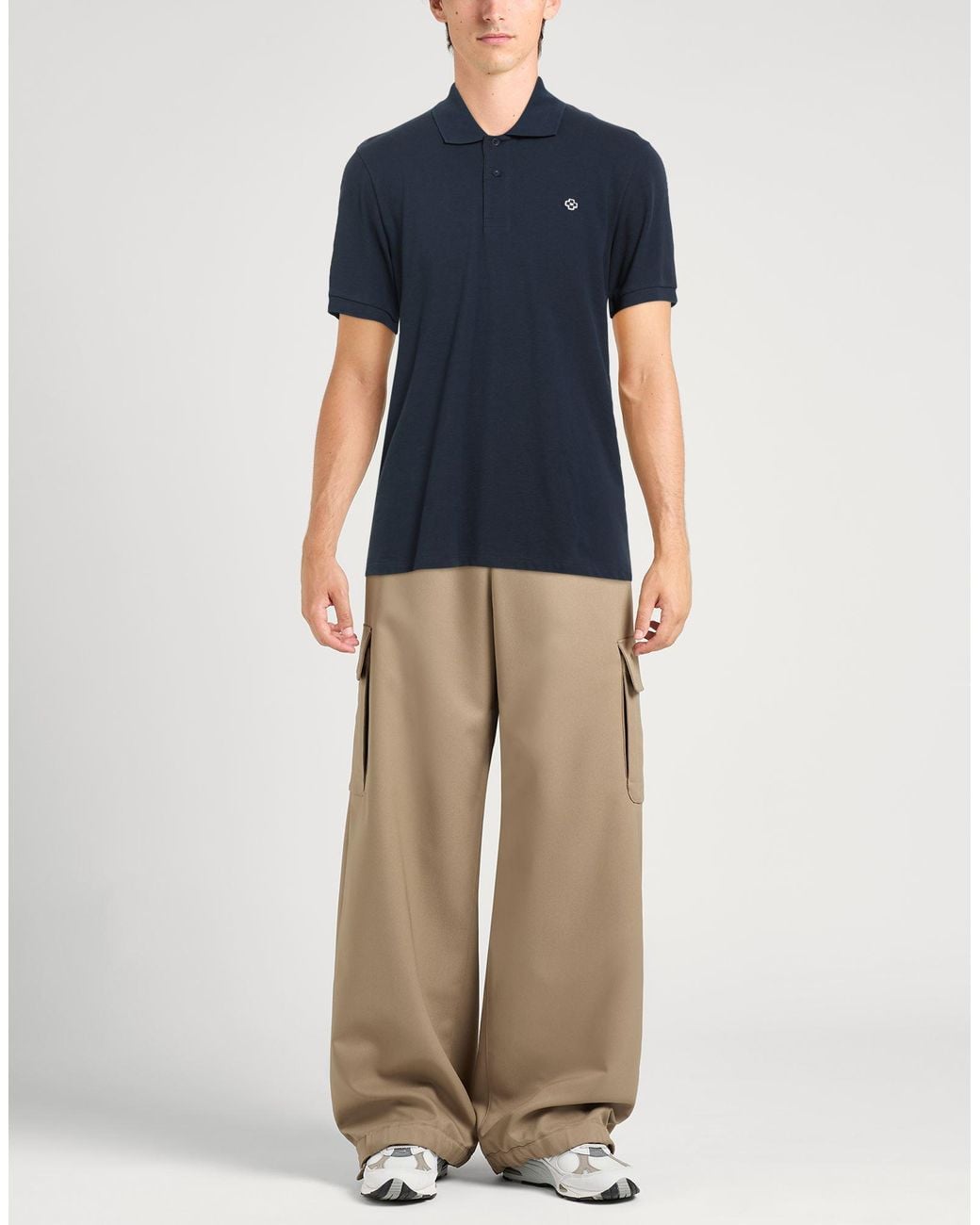 Sandro Blue Polo Shirt Cotton, Polyester for men