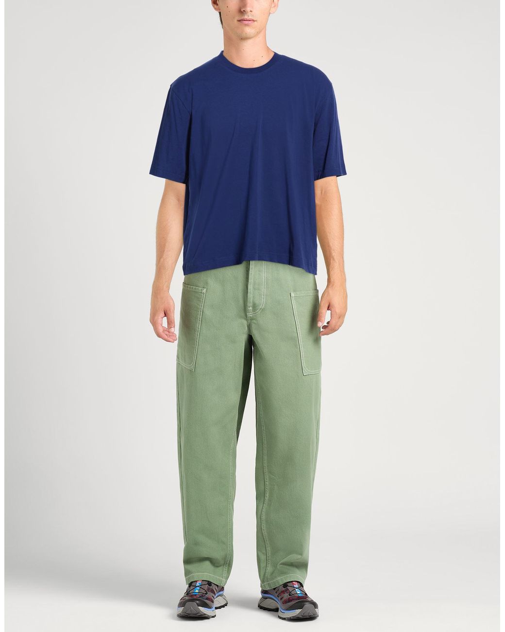 Alpha Studio Blue T-Shirt Cotton, Elastane for men