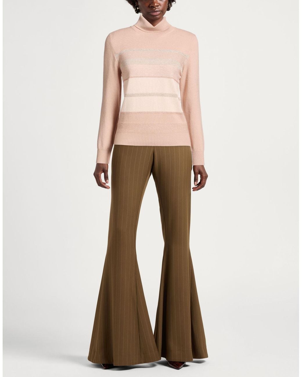 D.exterior Pink Turtleneck Viscose, Cashmere, Wool, Polyamide, Textile Fibers