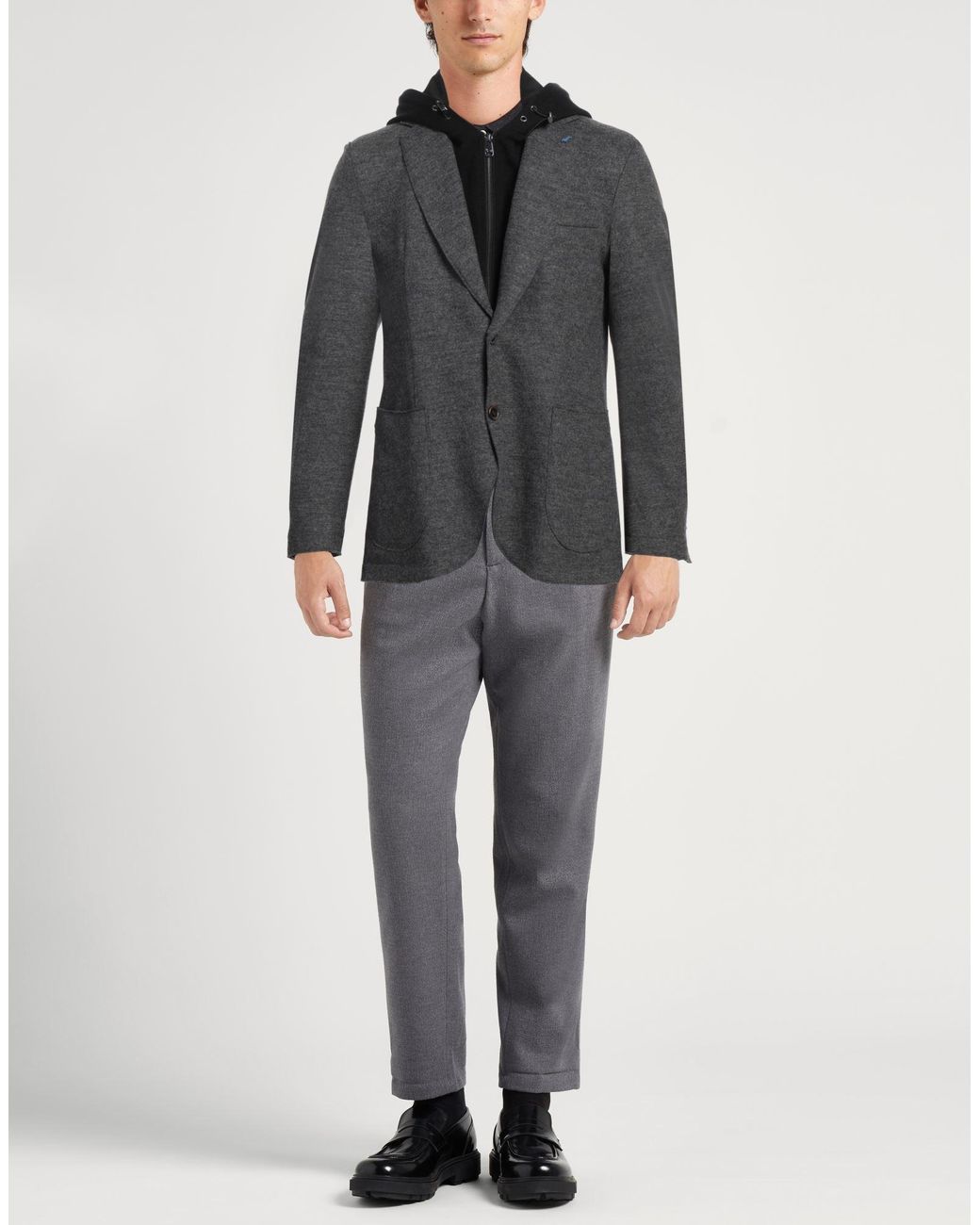 Harmont & Blaine Black Lead Jacket Wool, Acrylic for men
