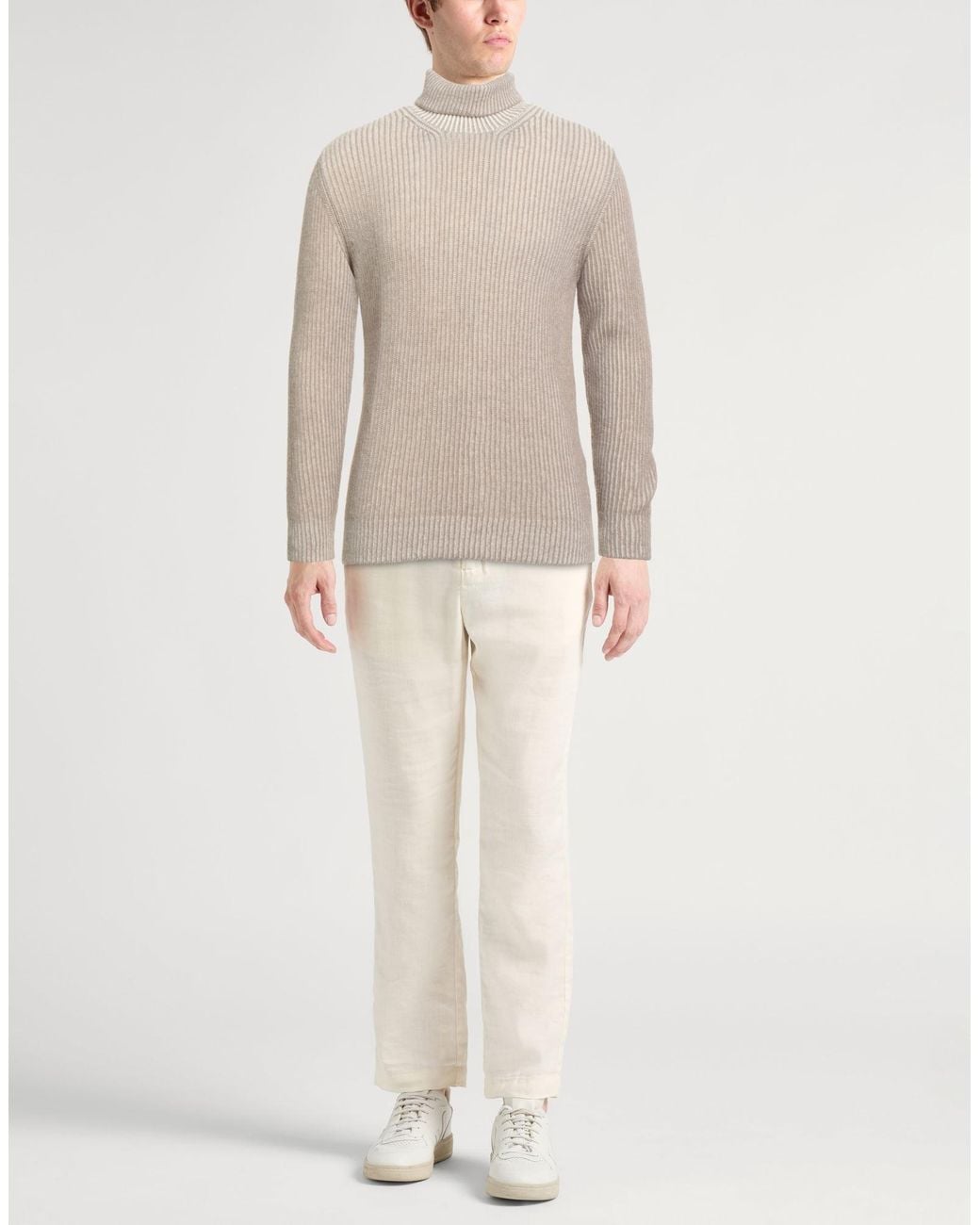 Tagliatore White Turtleneck for men