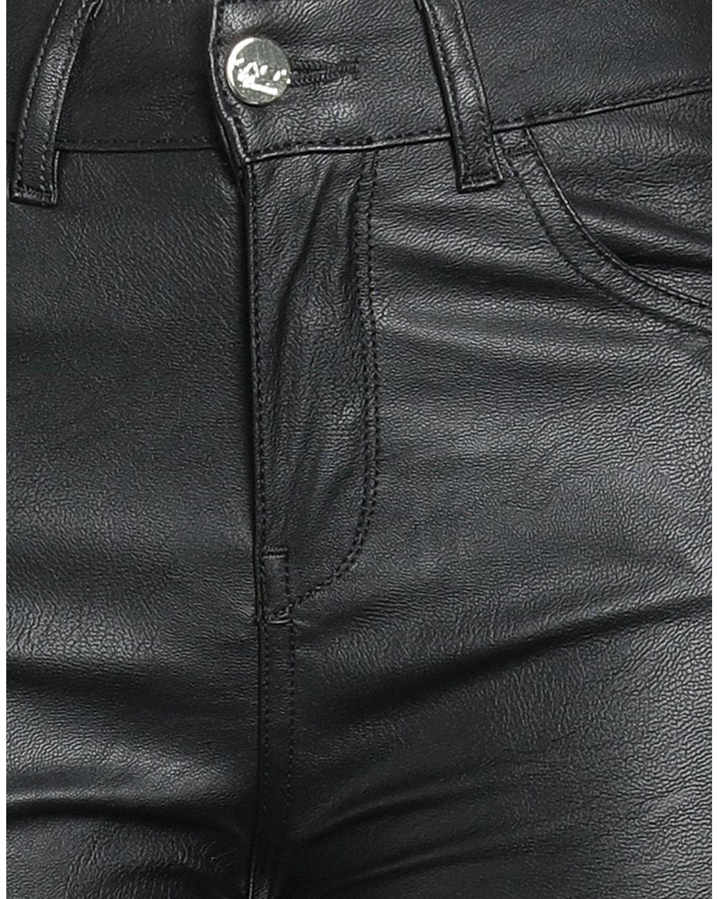 Kaos Black Pants Polyurethane, Viscose