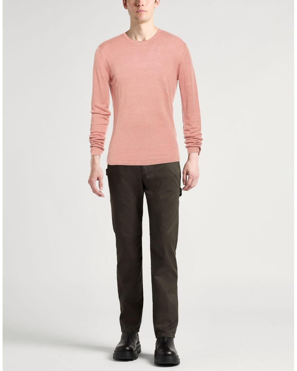 Roberto Collina Pink Sweaters for men