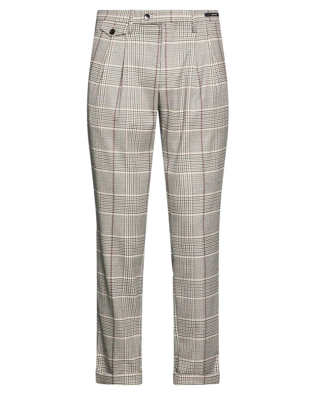 Michael Coal Gray Pants Polyester, Viscose, Elastane for men
