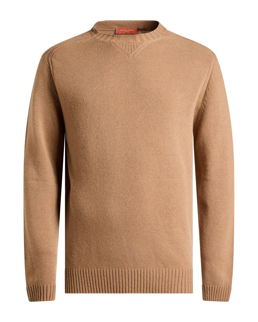 Daniele Fiesoli Brown Camel Sweater Wool, Cashmere for men