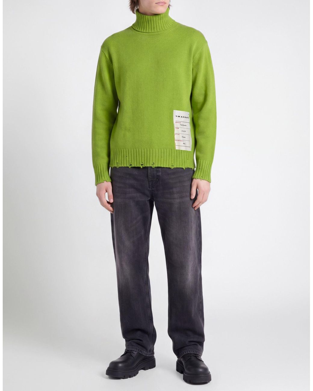 Amaranto Green Turtleneck for men