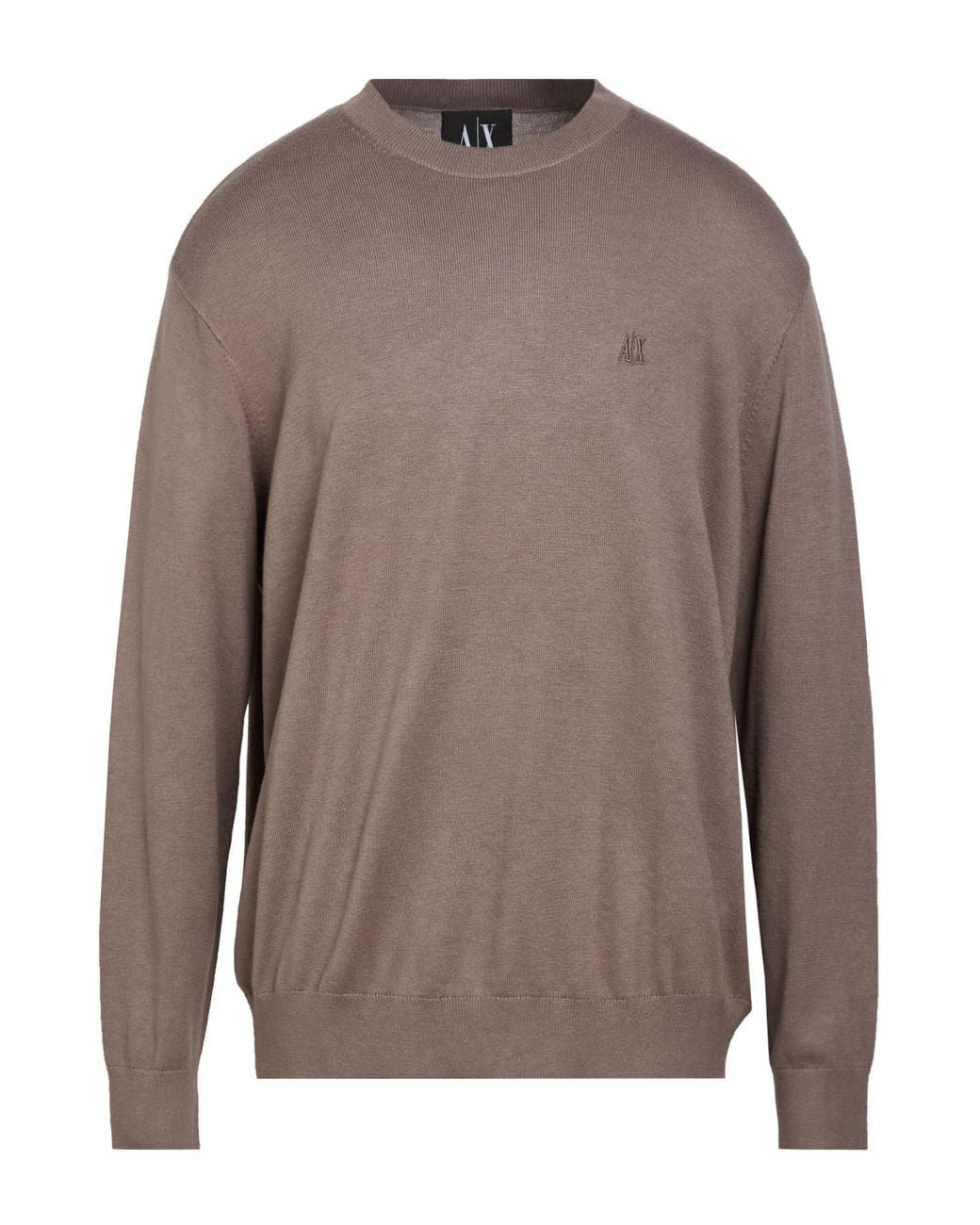 ARMANI EXCHANGE Brown Taupe Sweater Cotton, Viscose, Silk for men