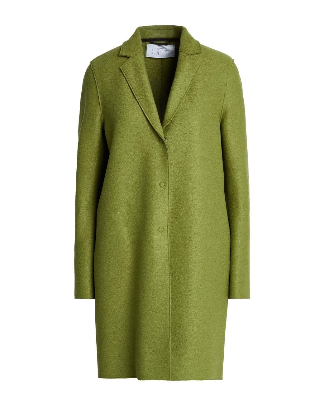 Harris Wharf London Green Overcoat & Trench Coat Virgin Wool