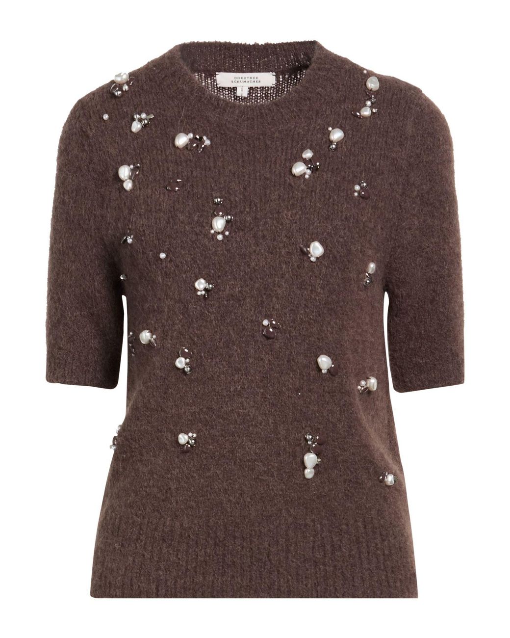Dorothee Schumacher Brown Sweater Alpaca Wool, Polyamide, Wool, Elastane