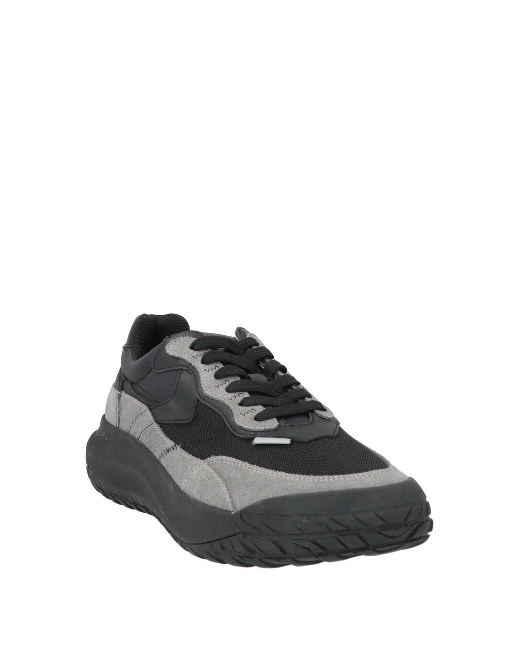 Voile Blanche Gray Sneakers Leather, Textile Fibers for men