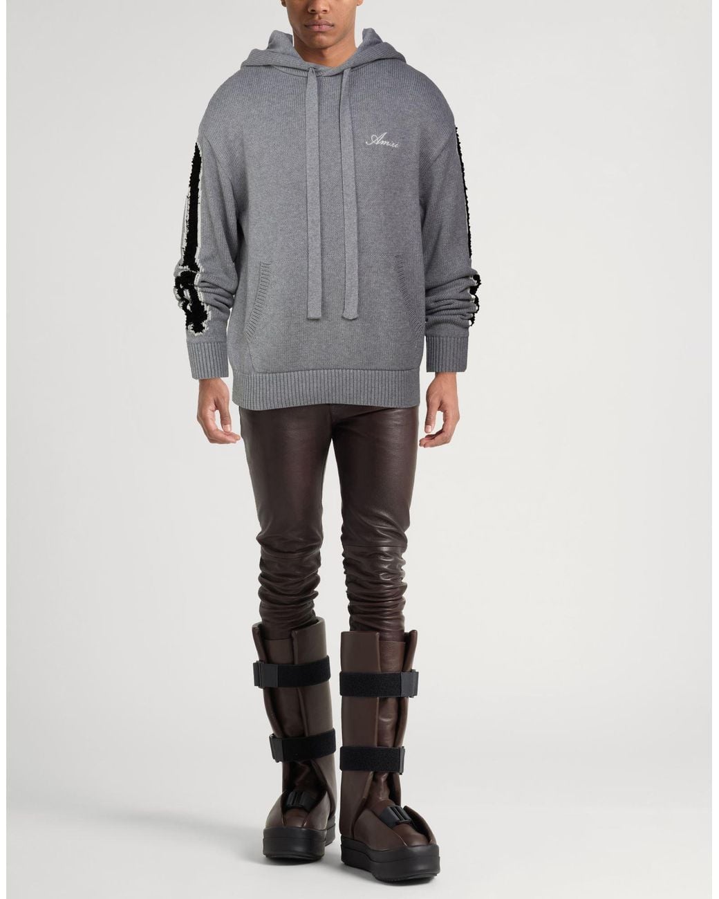 Amiri Gray Sweater Cotton, Polyamide for men
