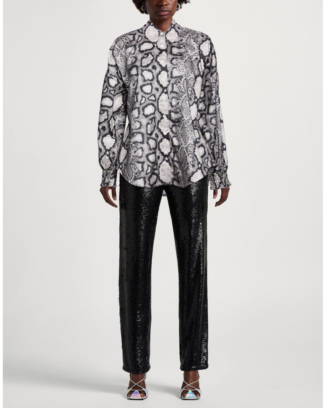 AllSaints Gray Shirt Polyester