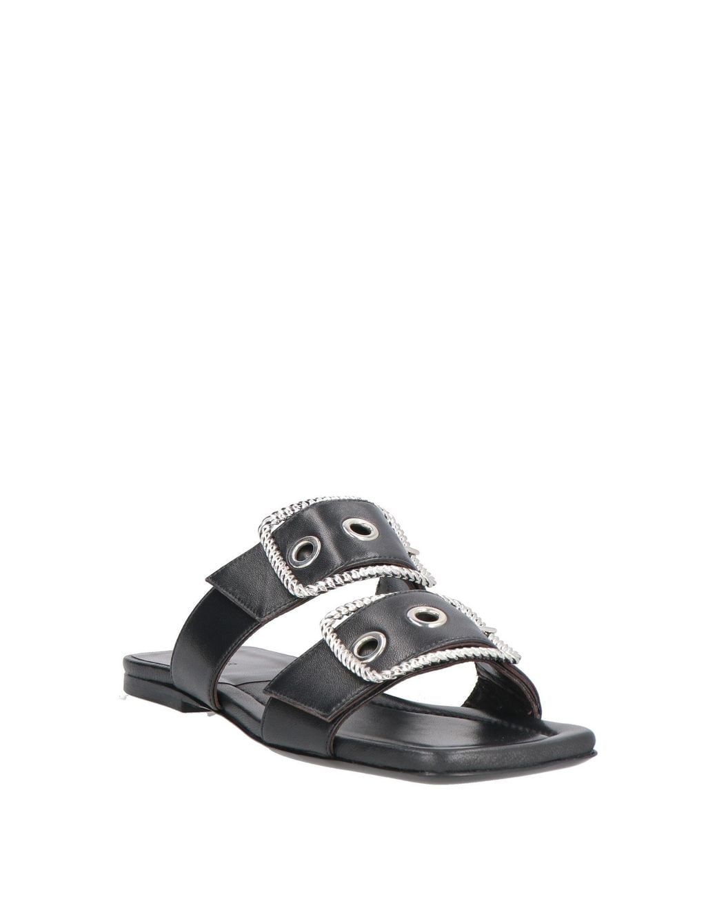 By Far White Sandals Leather