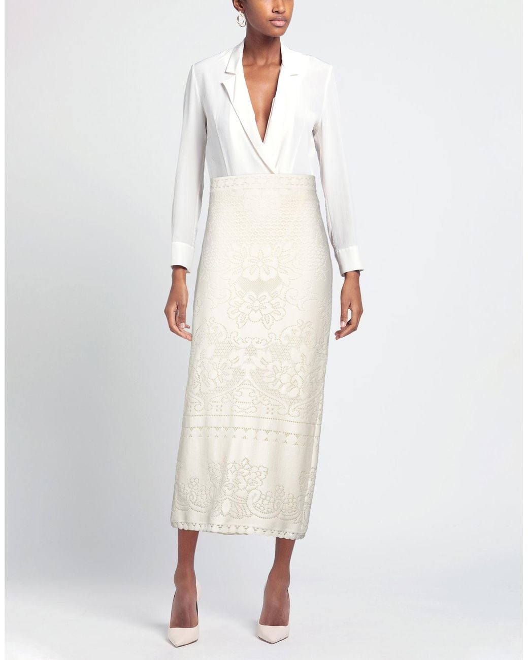Valentino Garavani White Maxi Skirt