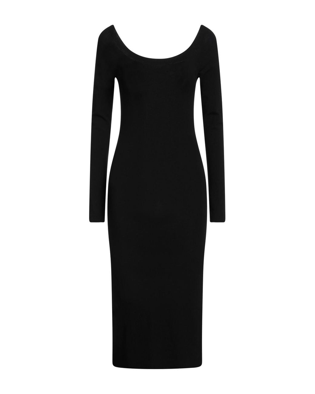 Off-White c/o Virgil Abloh Black Midi Dress Viscose, Polyester