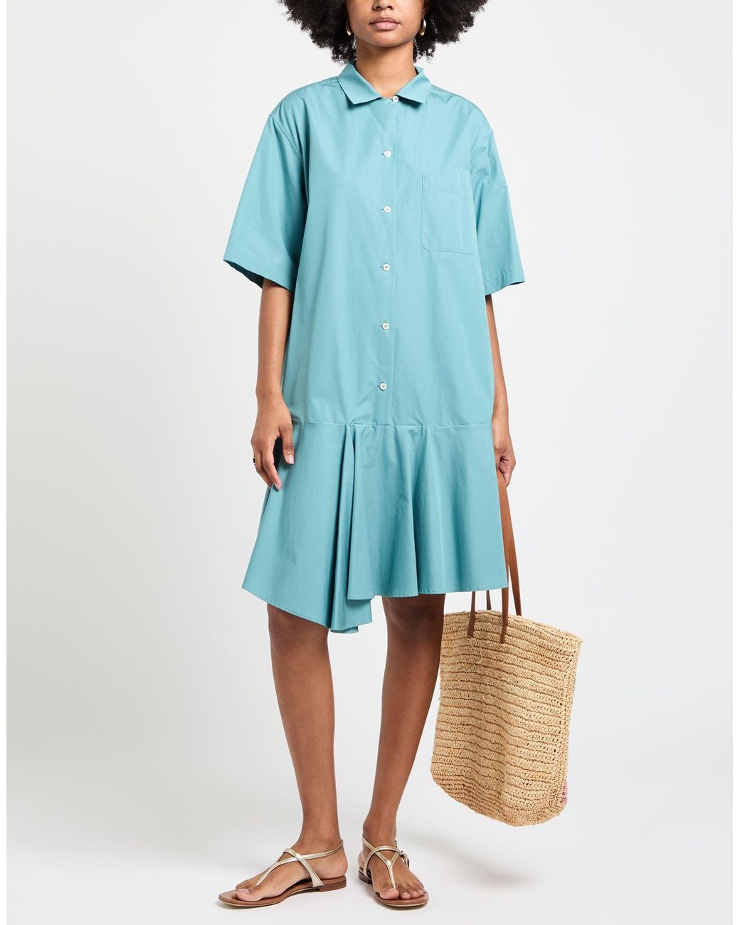 Aspesi Blue Mini Dress