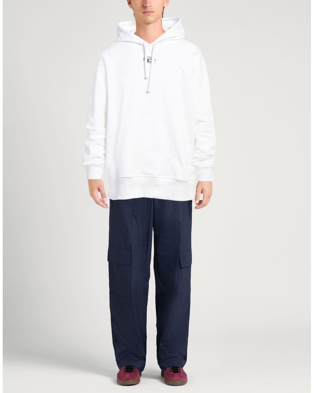 DIESEL White S-Macs-Hood-Od Sweatshirt Cotton for men