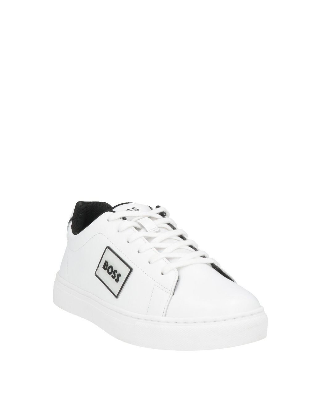 Boss White Sneakers Textile Fibers