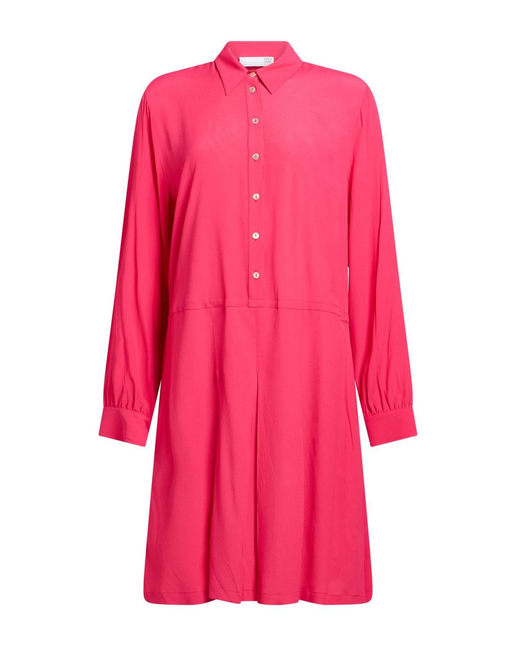 Douuod Pink Midi Dress Acrylic, Silk