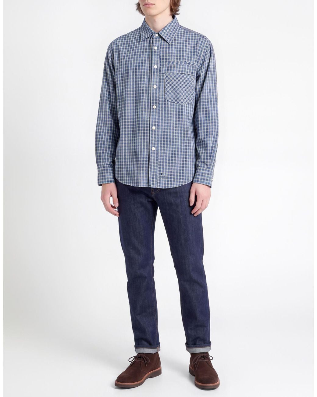 Camisa Carrera de hombre de color Blue