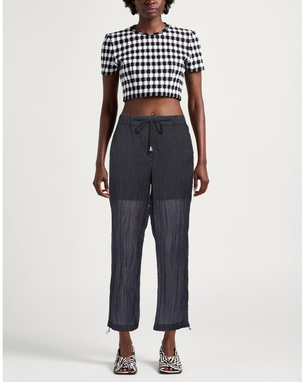 Peserico Blue Pants Polyamide, Cotton, Elastane