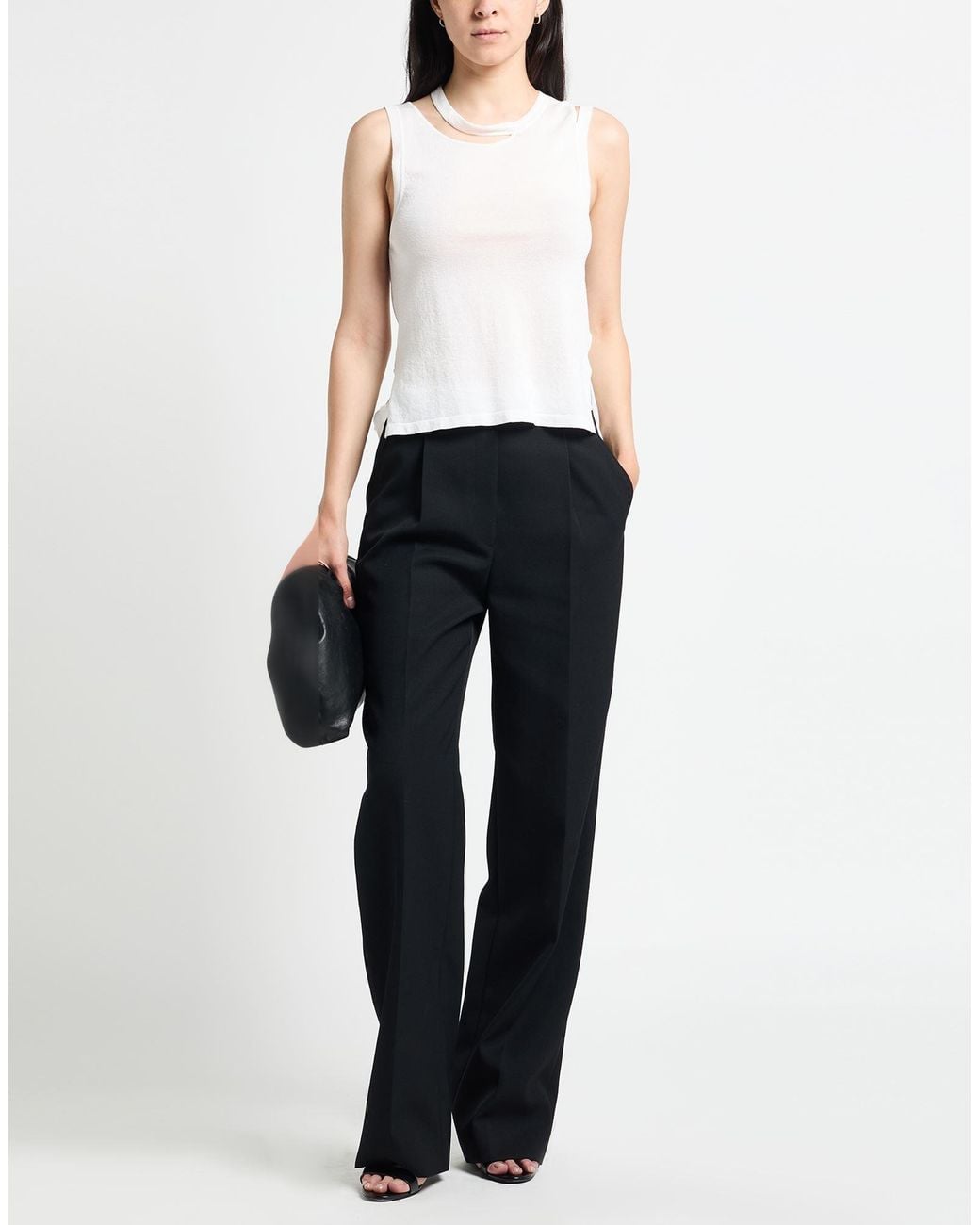 Dondup White Sweater Viscose, Polyester, Elastane