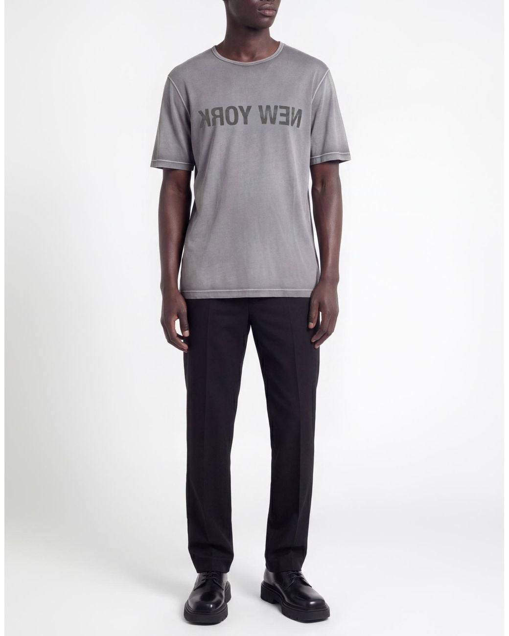 Helmut Lang Gray T-Shirt Cotton for men