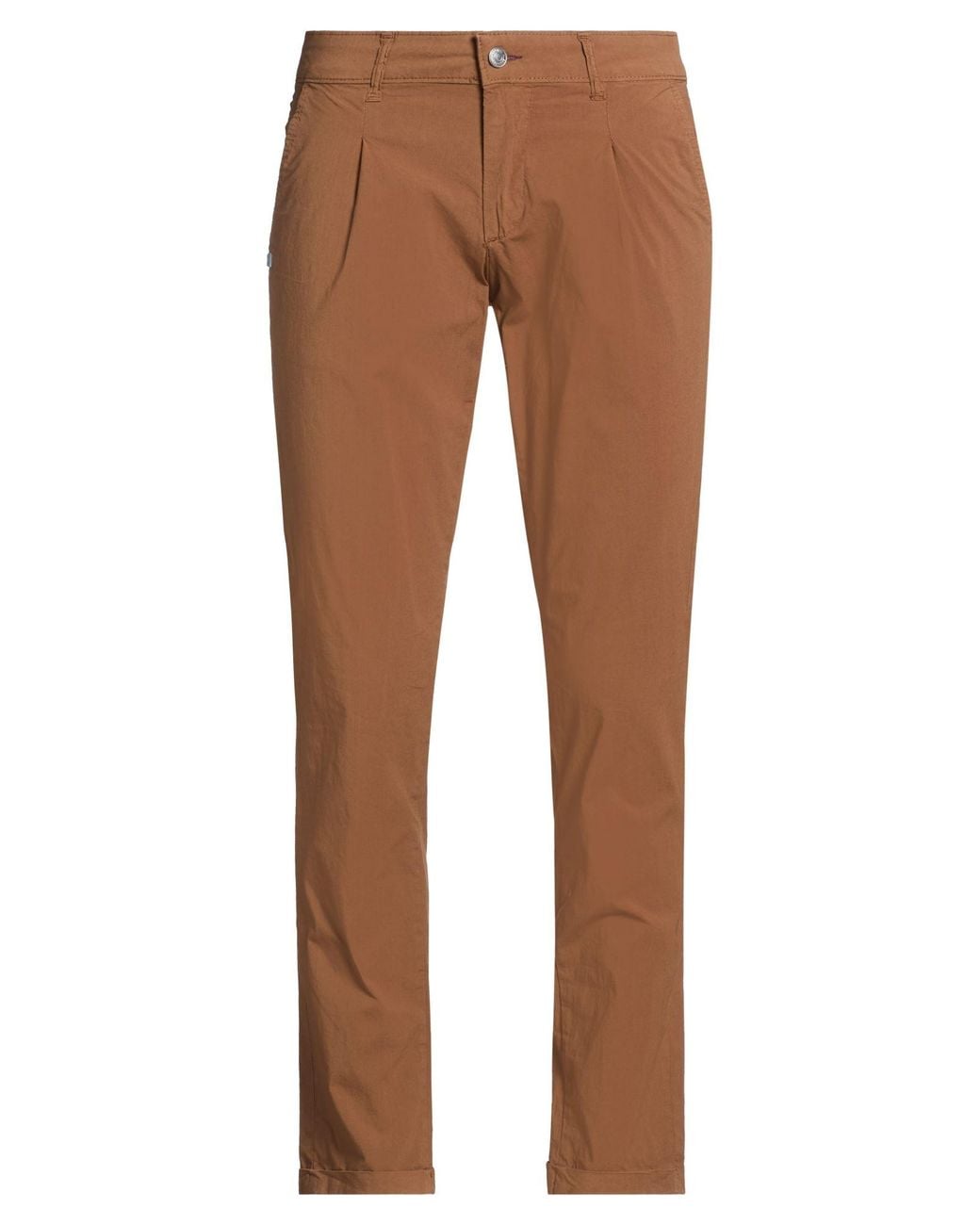 Daniele Alessandrini Brown Pants Cotton, Elastane for men