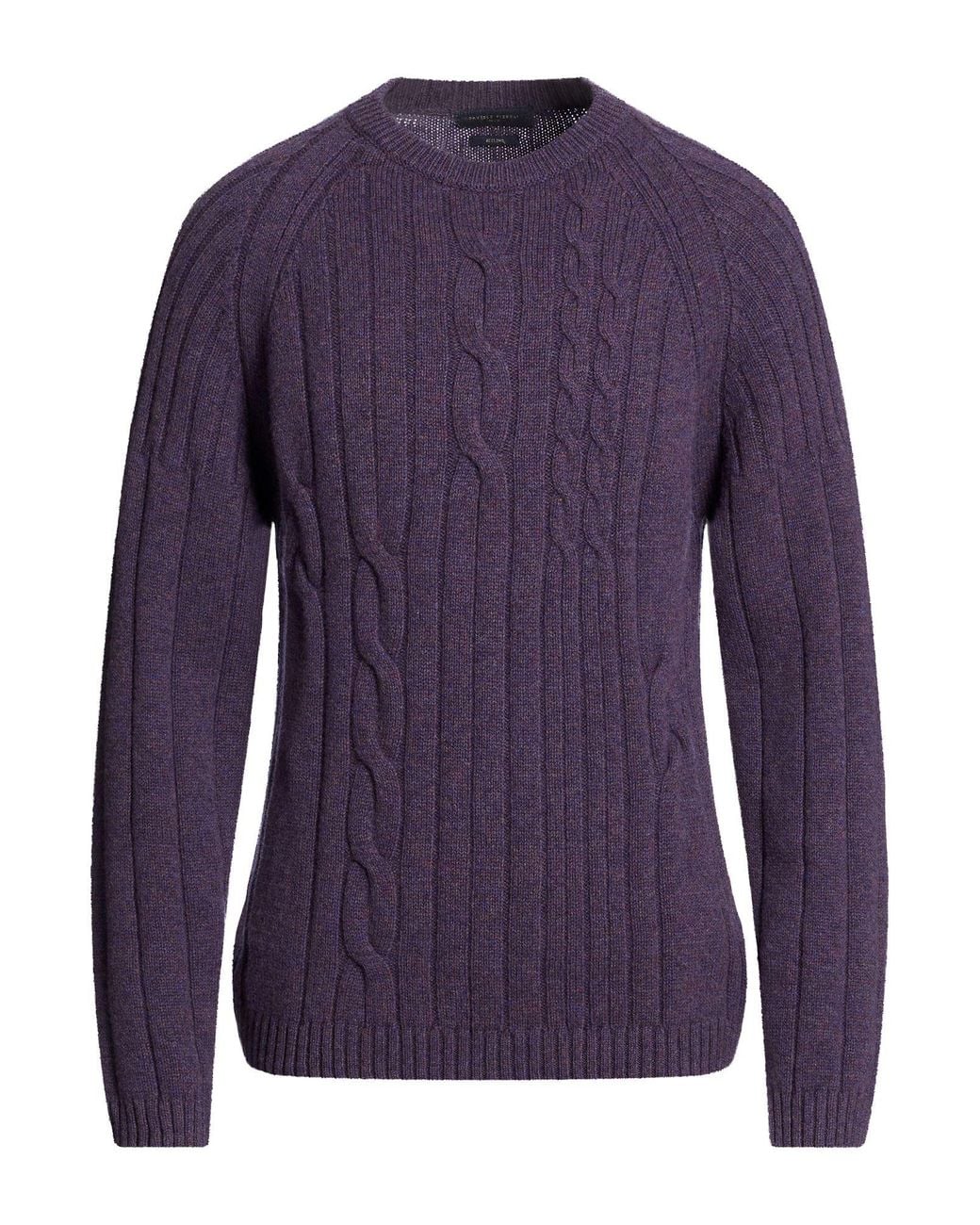 Daniele Fiesoli Purple Sweater Merino Wool for men