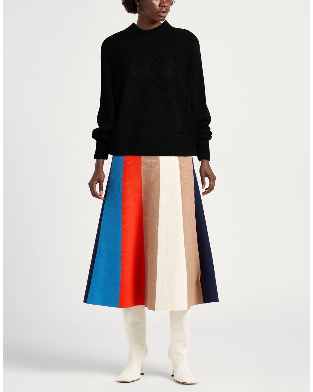 Twinset Black Turtleneck Wool, Viscose, Polyamide, Cashmere