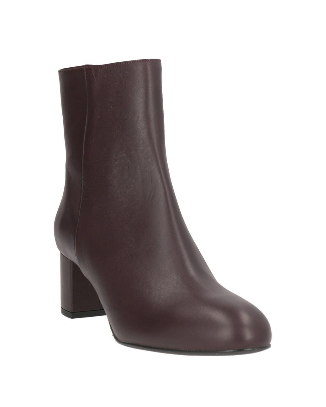 Bianca Di Brown Burgundy Ankle Boots Leather