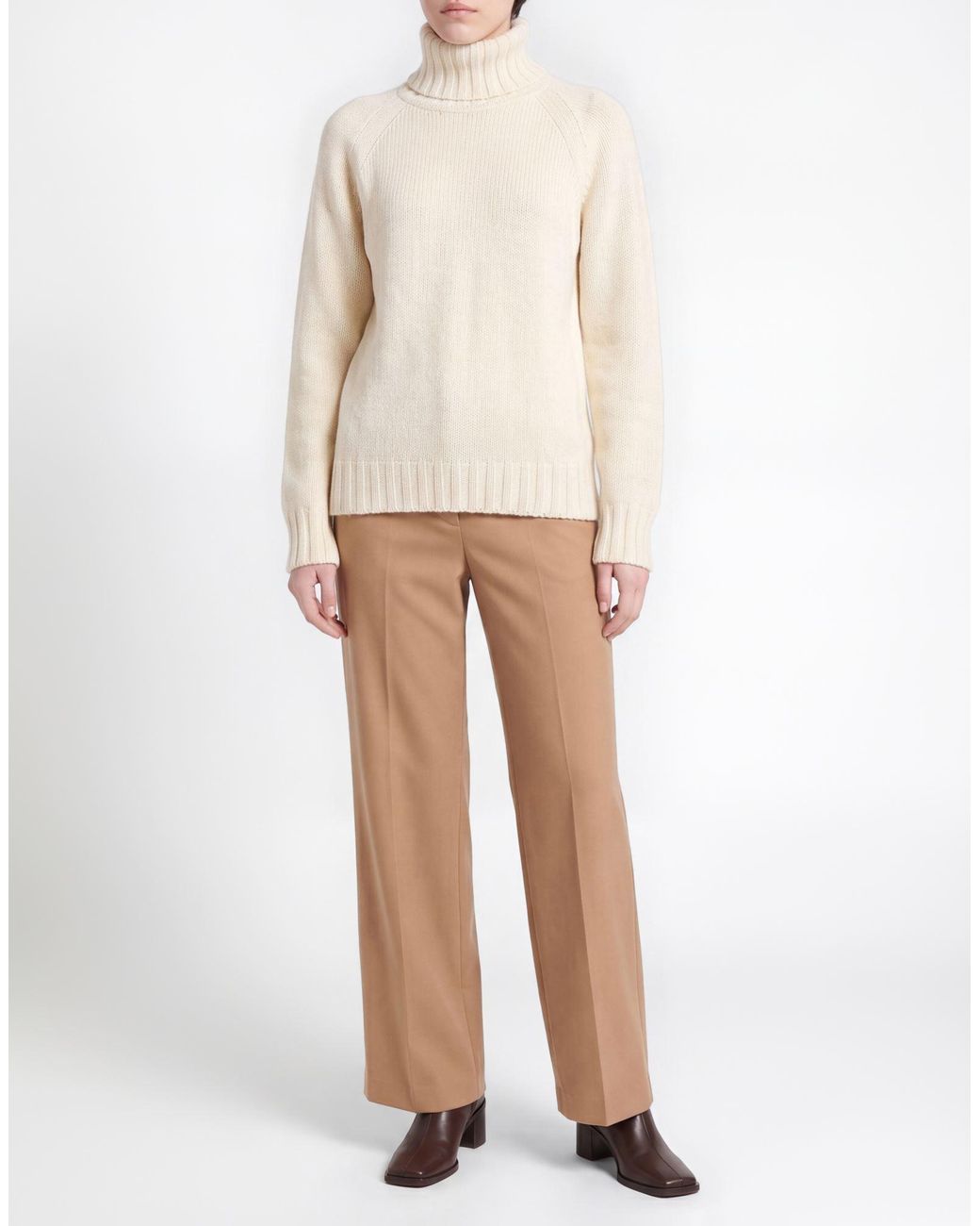 Aragona White Turtleneck