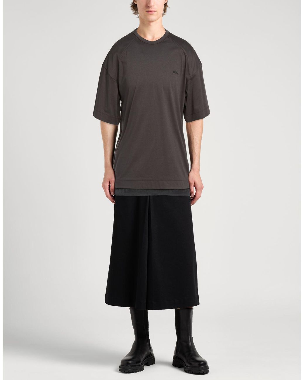 Juun.J Gray Khaki T-Shirt Cotton, Nylon for men