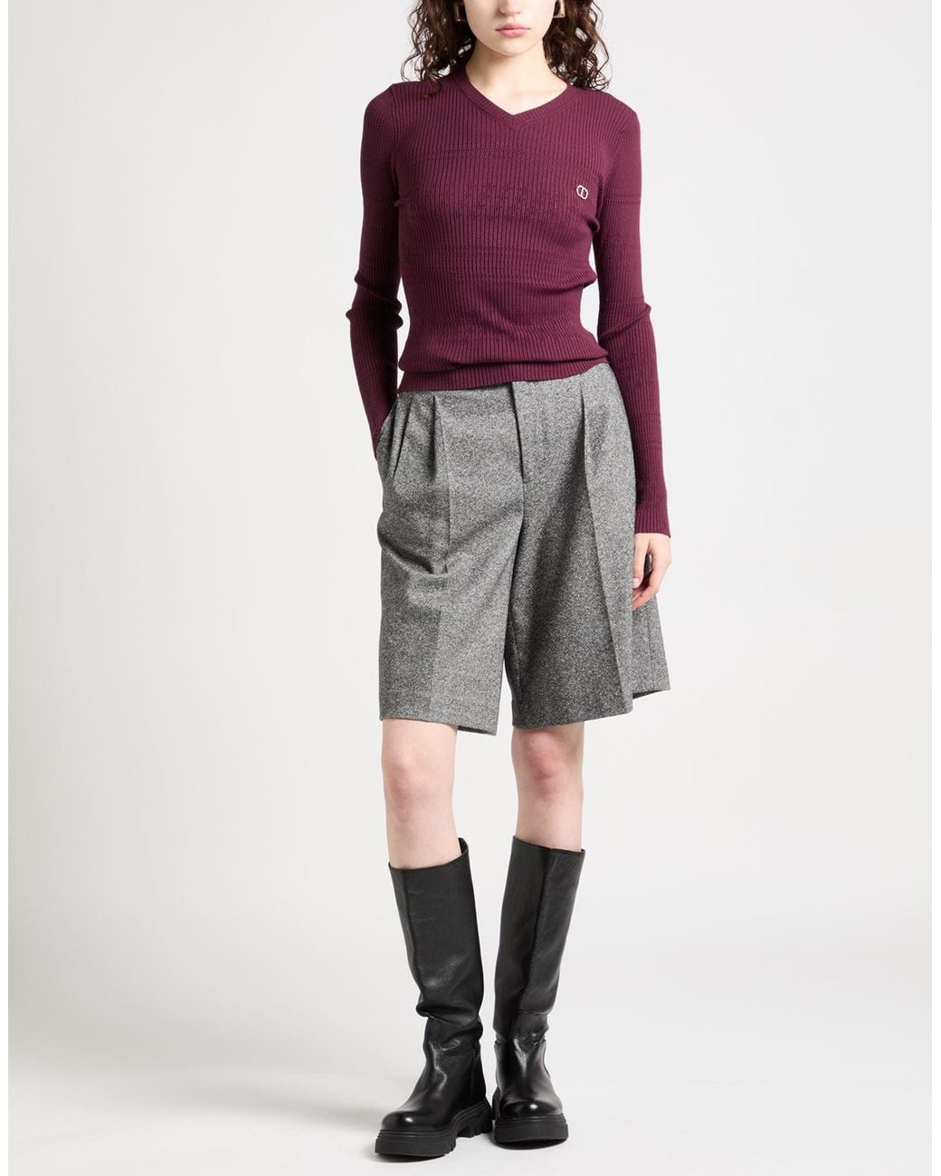 Twinset Purple Sweater Viscose, Polyester