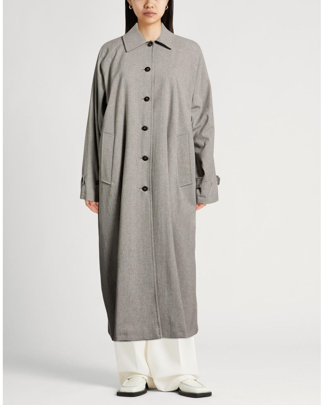 Alysi Gray Overcoat & Trench Coat