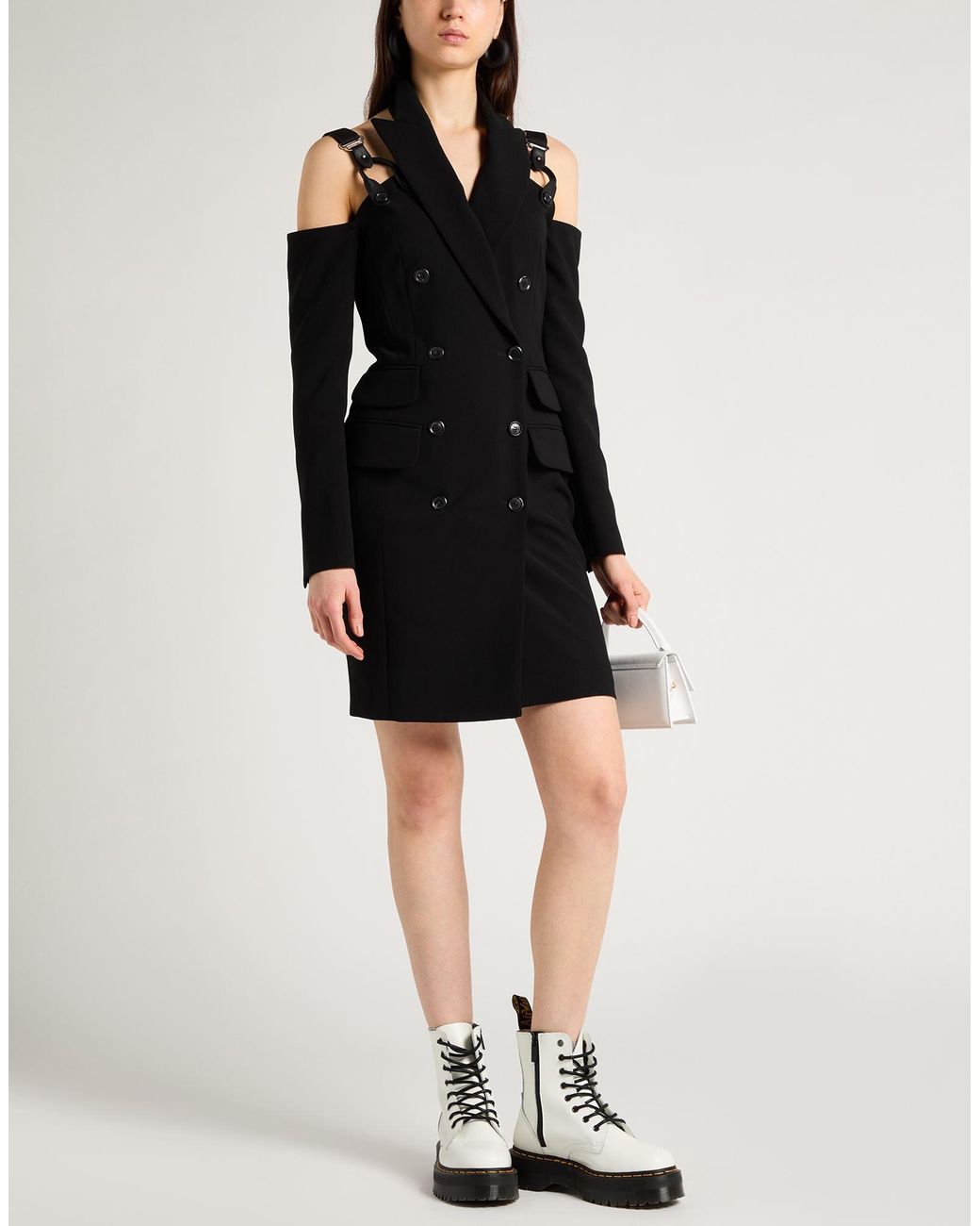 Moschino Black Mini Dress Polyester, Elastane, Polyamide