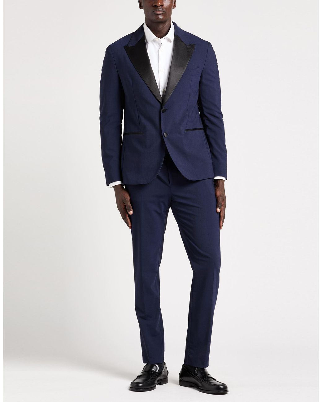 Eleventy Blue Suit Wool, Elastane for men